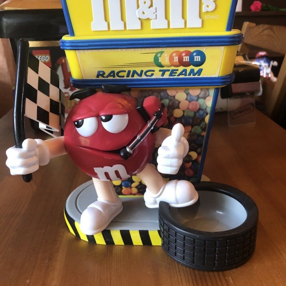 M & M's Racing Team Candy Dispenser - Flag Man Red